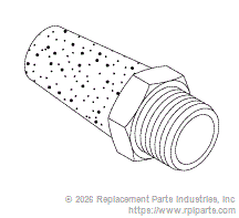 RPI RXM047 Purge Muffler (Sintered) 