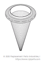 RPI SDF017 Conical Screen Filter