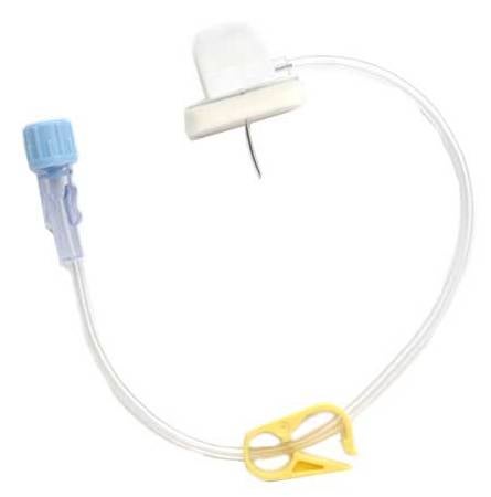 Huber Infusion Set Gripper 20 Gauge 1 Inch 8 Inch Tubing Without Port (Box of 12)