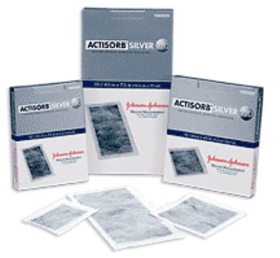 Silver Charcoal Dressing 3M Actisorb Silver 220 2-1/2 X 3-3/4 Inch Rectangle Sterile (Case of 50)