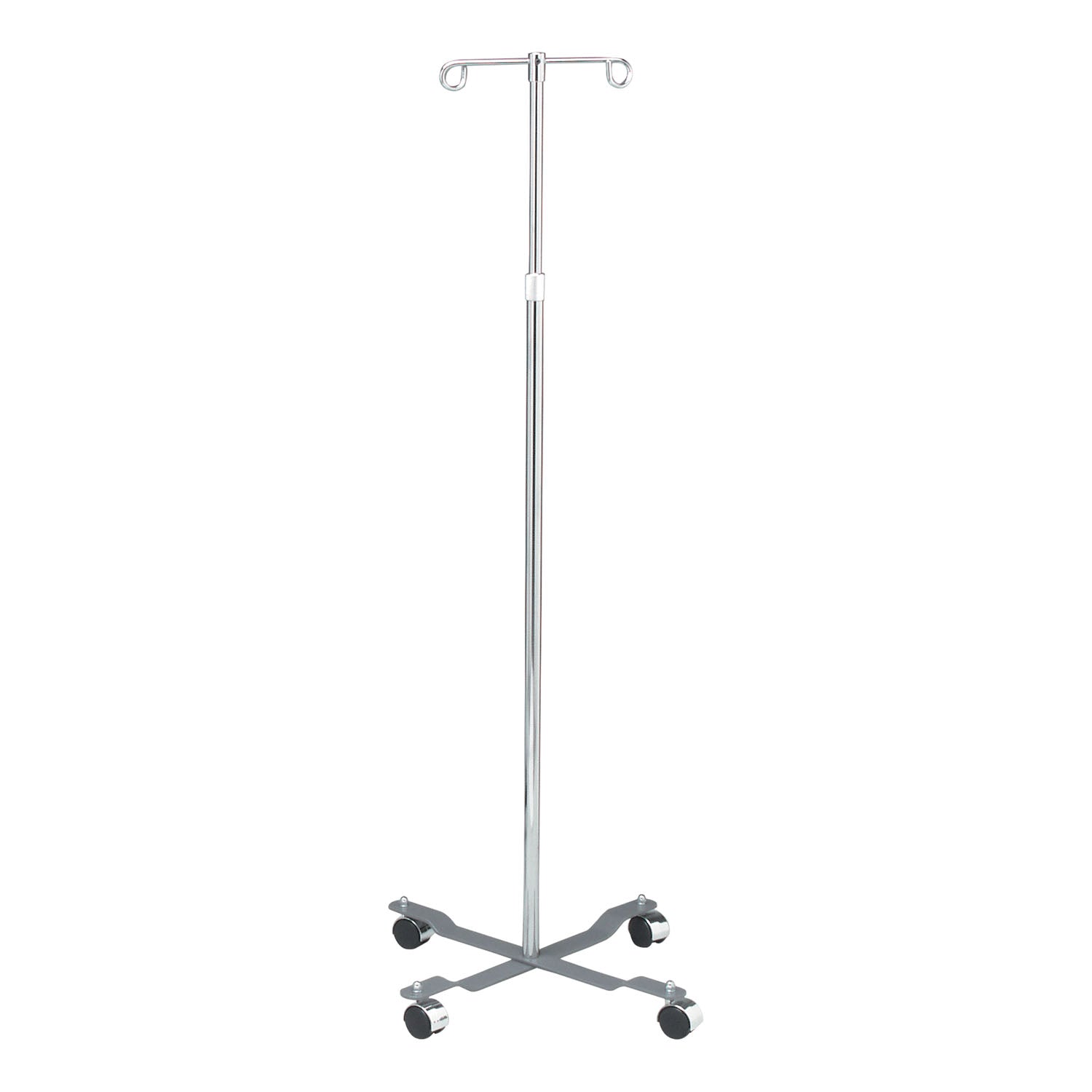 Dukal Corporation Dukal Tech-Med Iv Pole  IV Pole, 2 Hook, 4 Caster, Adjust 47" - 84" (114 e