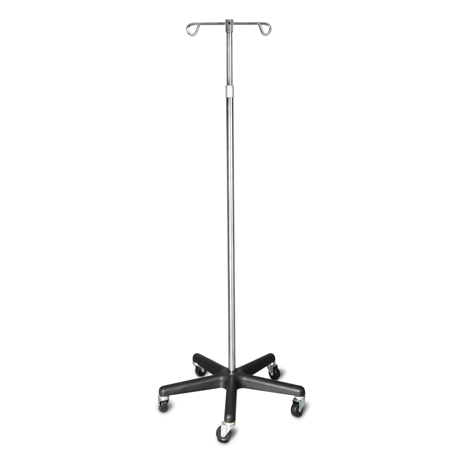I.V. POLE 2 HOOK 5 CASTER