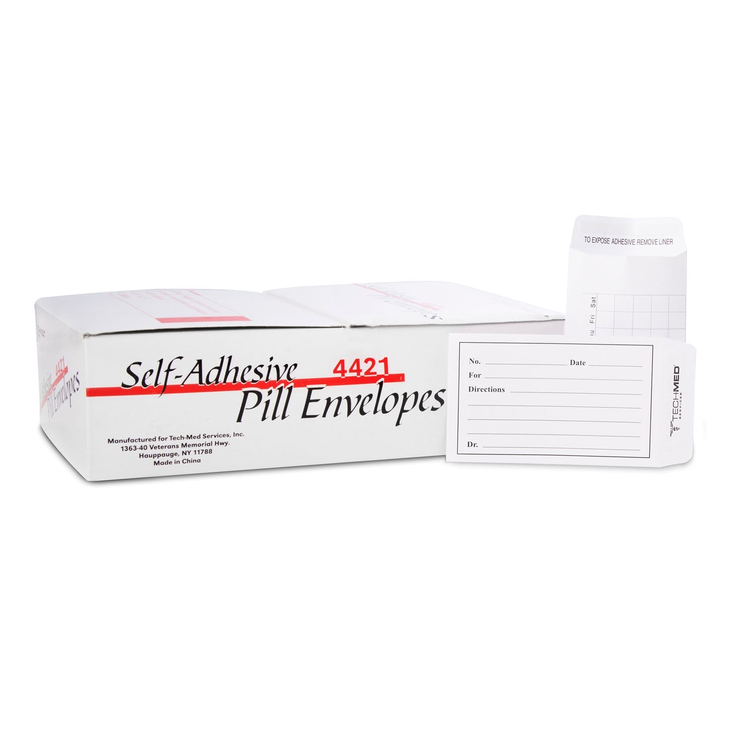 Dukal Corporation Dukal Tech-Med Pill Envelope  Envelope, 3½" x 2¼", Self Adhesive, 500/bx