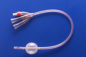 Foley Catheter Soft Simplastic 3-Way Couvelaire Tip 30 cc Balloon 24 Fr. PVC 
