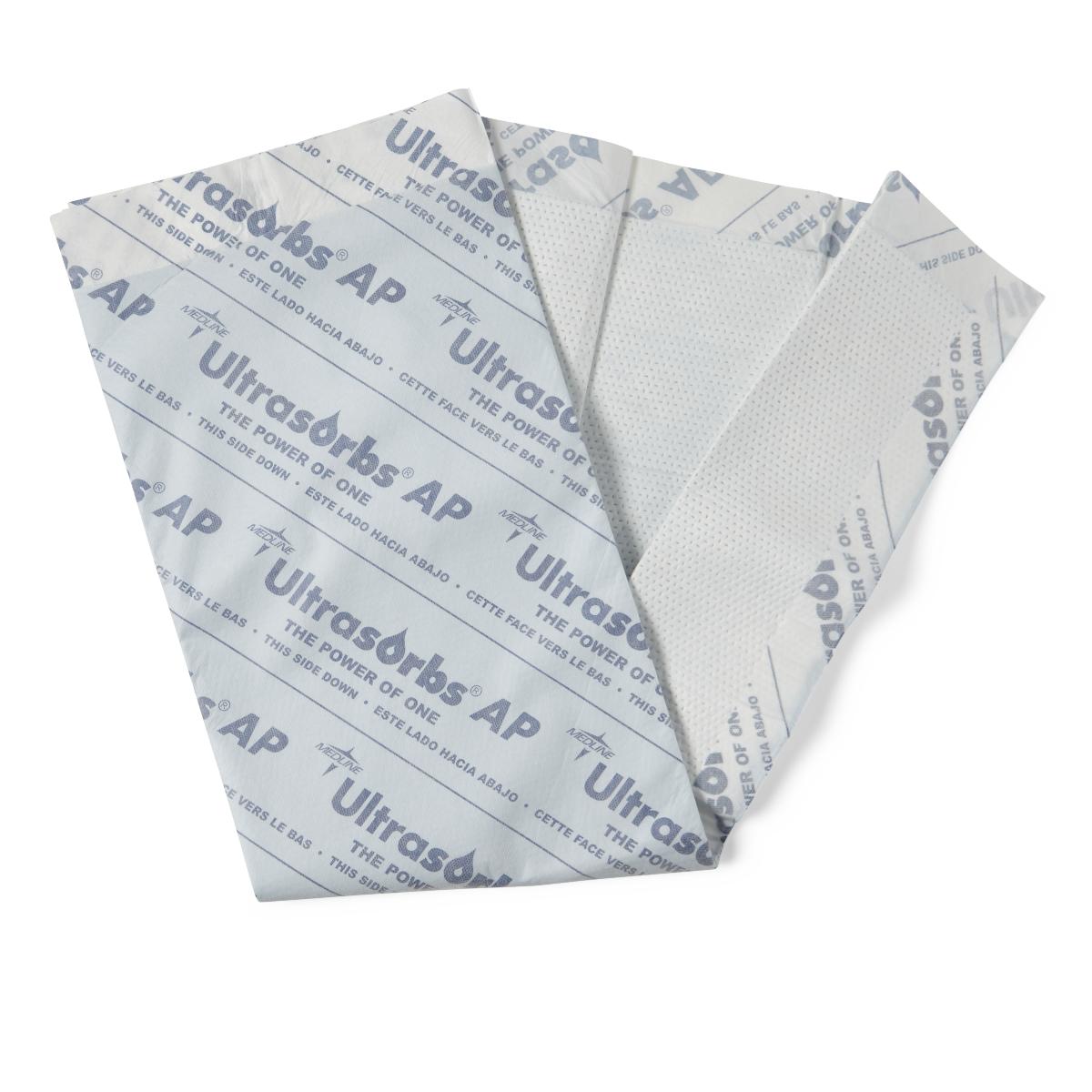 Medline Disposable Underpad Ultrasorbs AP Low Air Loss and Repositioning 30 X 36 Inch Polymer Heavy Absorbency (ULTRASORB3136 / CS) 