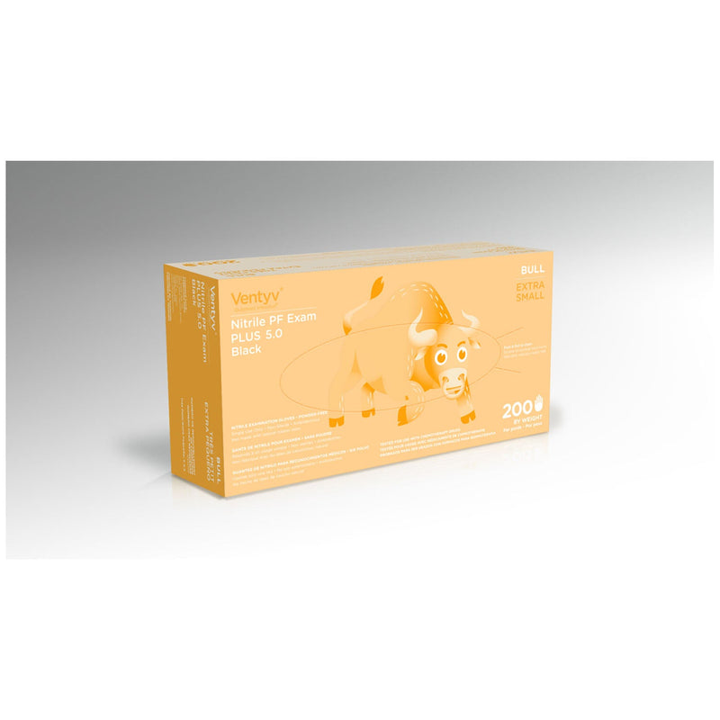 Ventyv Nitrile Powder Free Exam Glove Plus 5.0 (Bull)  Glove, Exam, Nitrile, Plus, Bull, Powder-Free, X-S