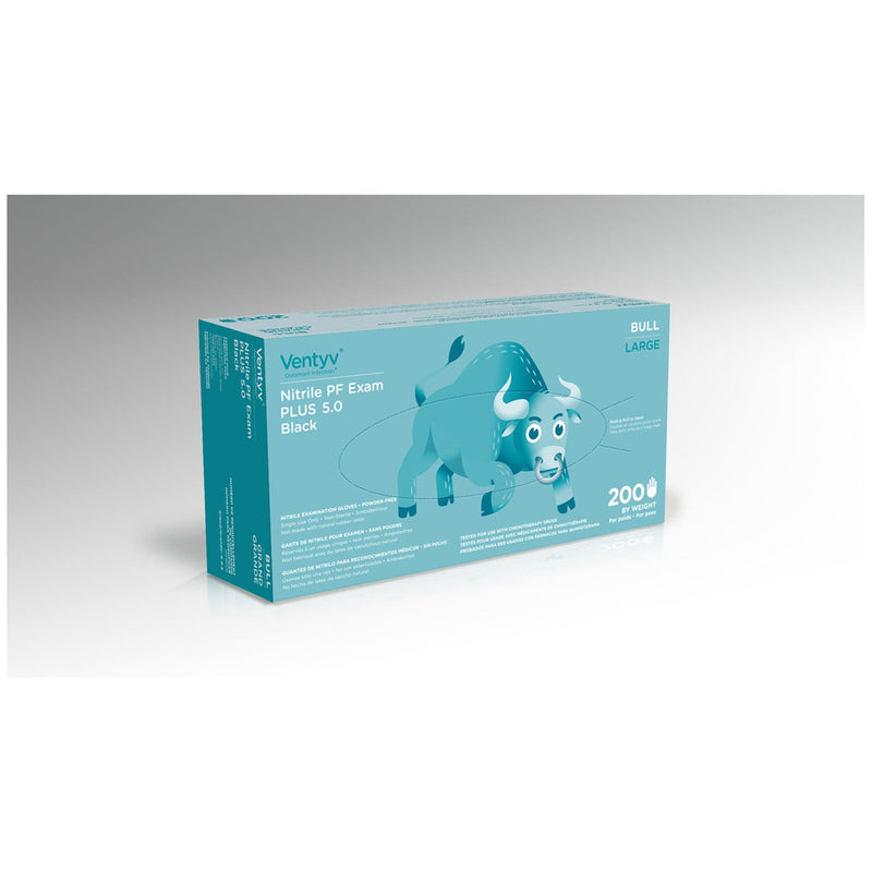 Ventyv Nitrile Powder Free Exam Glove Plus 5.0 (Bull)  Glove, Exam, Nitrile, Plus, Bull, Powder-Free, Lar