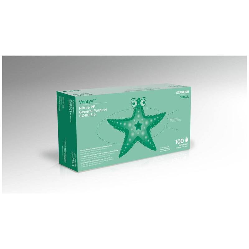 Ventyv Core 3.5 Nitrile General Purpose Gloves (Starfish)  Glove, General Purpose, Nitrile, Poly Coated, Text