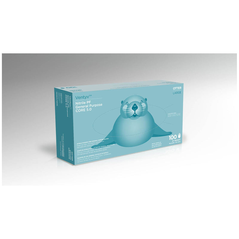Ventyv Core 5.0 Nitrile General Purpose Gloves (Otter)  Glove, General Purpose, Nitrile, Poly Coated, Text