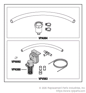 RPI VPK082 Sink Drain Valve Assembly 