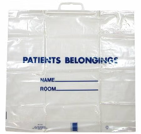Patient Belongings Bag DawnMist 18-1/2 X 20 Inch Plastic Snap Closure Clear (Case of 250)