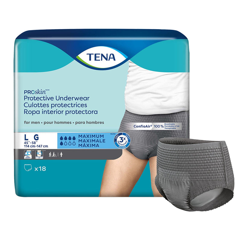 Essity HMS North America Inc Tena ProSkin Maximum Absorbent Underwear for Men, Large (72/CS) 