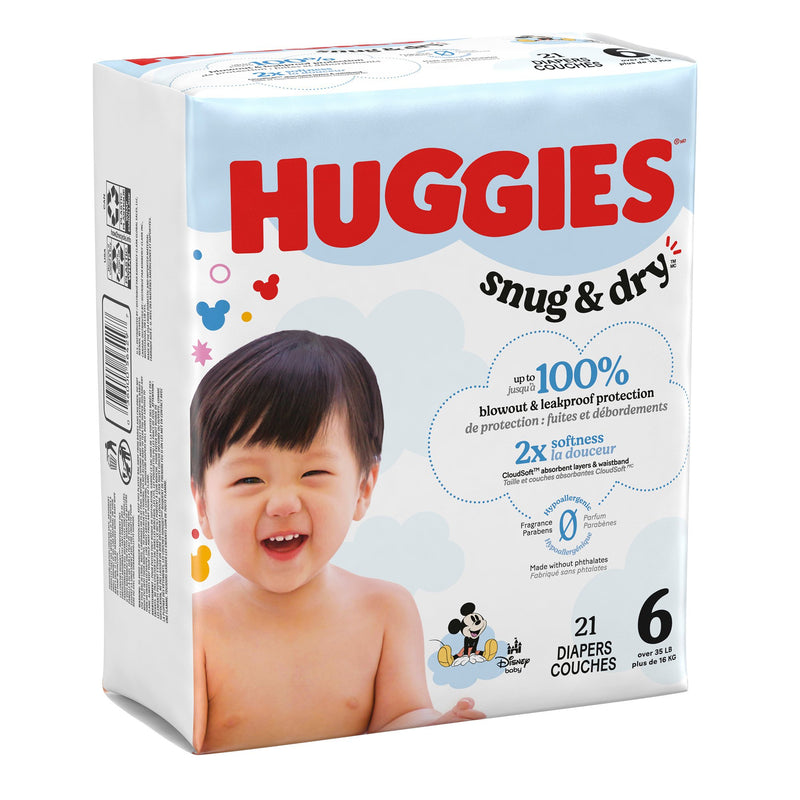 Huggies Snug & Dry Diapers, Size 6 (Case of 84)