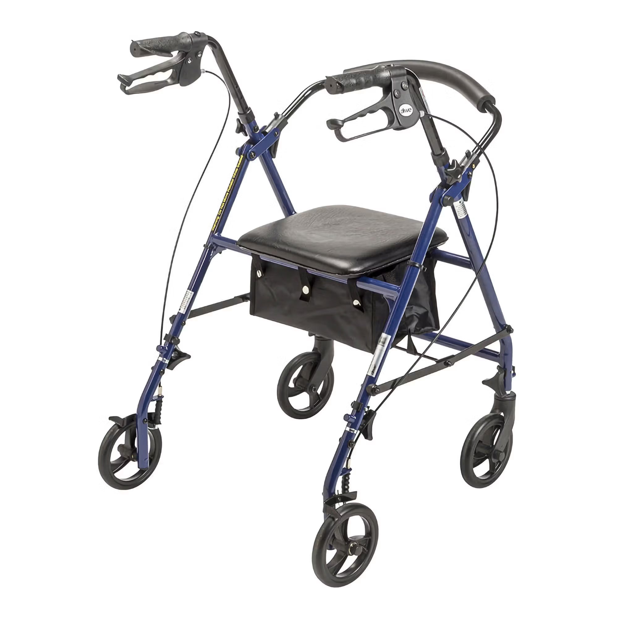 drive Steel Rollator with 6 Inch Wheels, Blue 