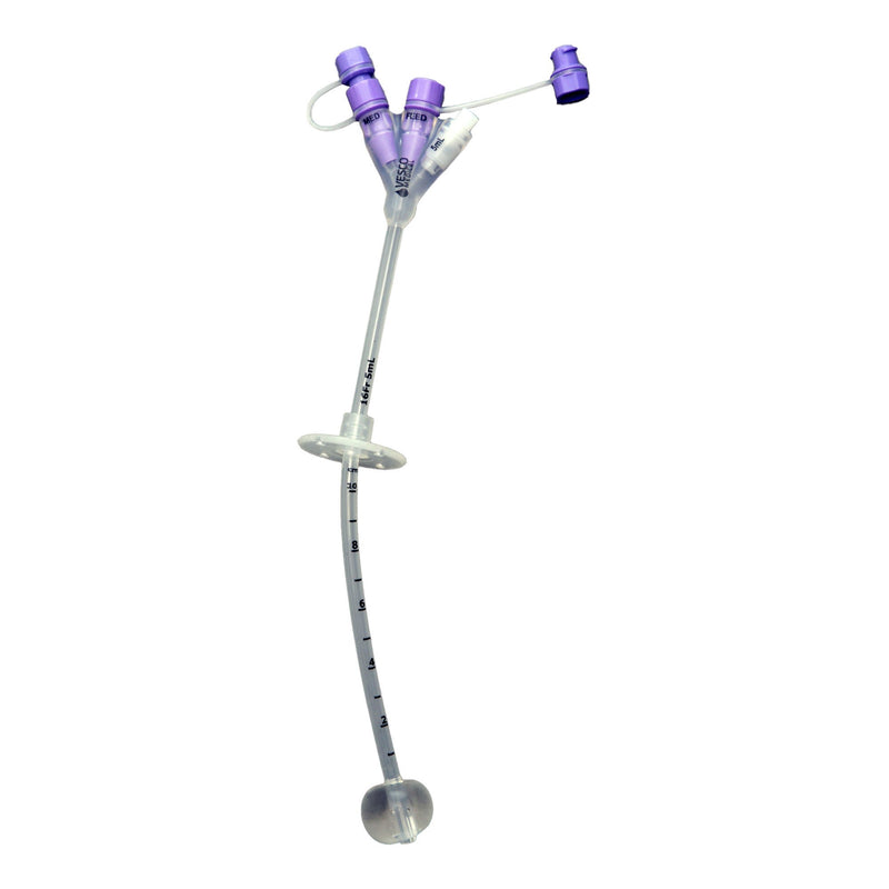 Vesco Medical Gastrostomy Feeding Tube, 16 Fr. (Case of 5)