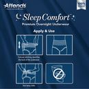 Attends Sleep Comfort Premium Overnight Underwear, Extra Large, 58 – 68 Inches (Case of 56)
