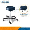 McKesson Round Pneumatic Exam Stool, Blue, without Backrest (Each)