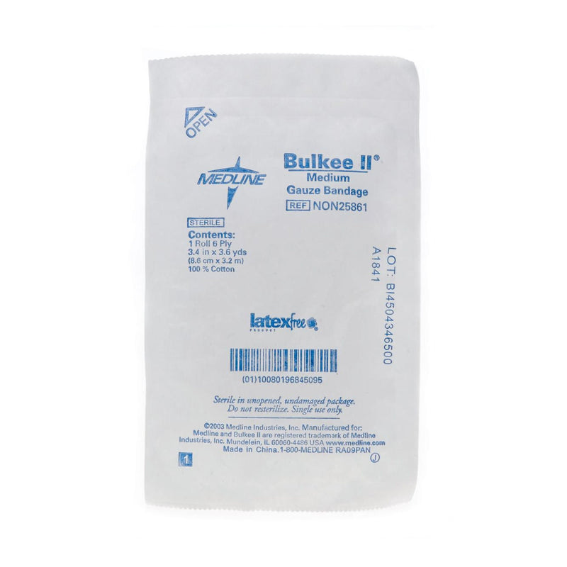 Bulkee II Sterile Fluff Bandage Roll, 3-2/5 Inch x 3-3/5 Yard, 6-Ply (Case of 96)