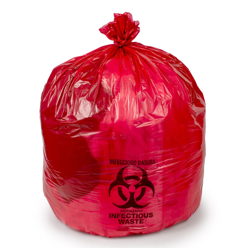 Colonial Bag Biohazard Waste Bag, 33 gallon Capacity, 33 x 40 Inch (Case of 250)