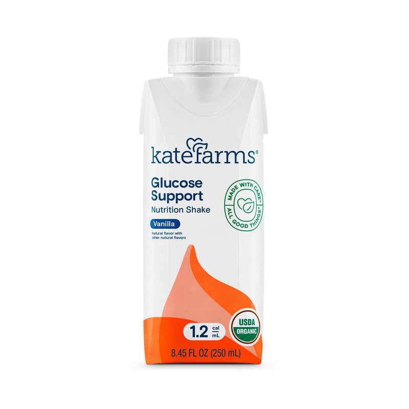 Kate Farms Glucose Support 1.2 Vanilla Nutrition Shake for Diabetics, 8.45-oz. (Case of 12)