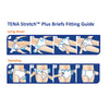 Incontinence Brief TENA Stretch Plus Adult Medium / Regular Unisex Disposable Moderate Absorbency (Case of 80)