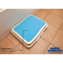 Jobar International Bath Step Stool North American Health + Wellness Portable 1 Step Plastic 4 Inch Step Height (4/CS) 