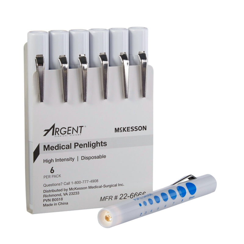 McKesson Brand McKesson Disposable Penlight White Light, 4.5 Inch (6/PK) 