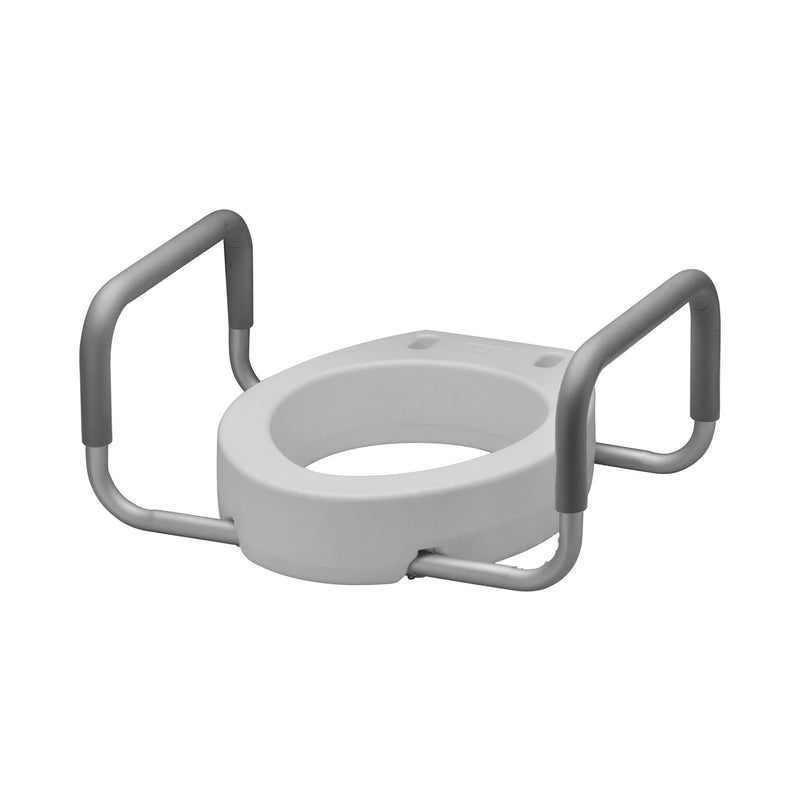 Raised Toilet Seat with Arms Nova 3-1/2 Inch Height Standard Round 300 lbs. Weight Capacity (Case of 2)