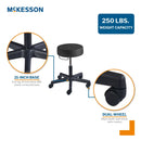 McKesson Brand McKesson Round Pneumatic Exam Stool, Black, without Backrest 