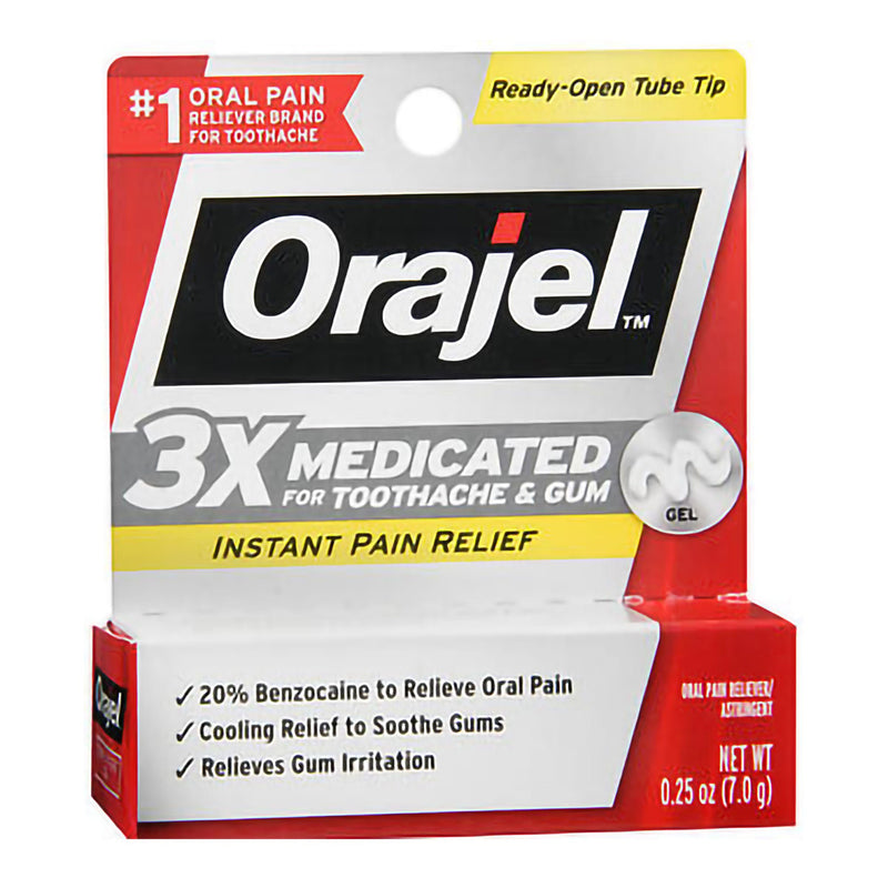 Orajel 3X Medicated for Toothache & Gum Gel (Each)