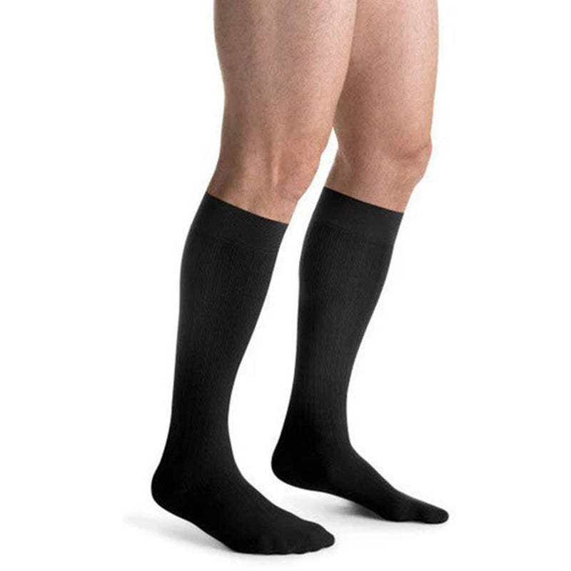 Compression Stocking JOBST for Men Knee High Large Black Closed Toe (Pair of 2)
