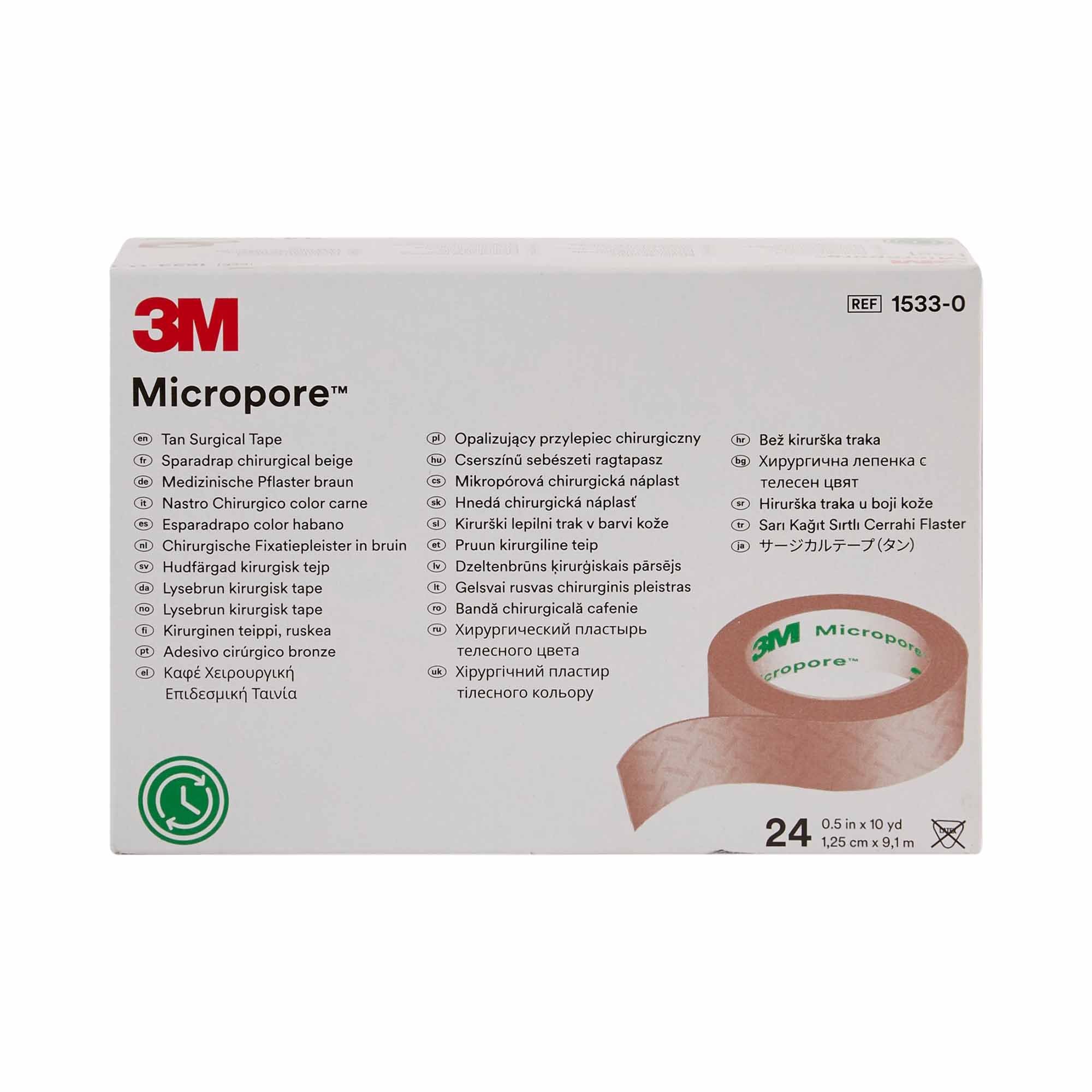 Solventum Corporation 3M Micropore Paper Medical Tape, 1/2 Inch x 10 Yard, Tan (240/CS) 