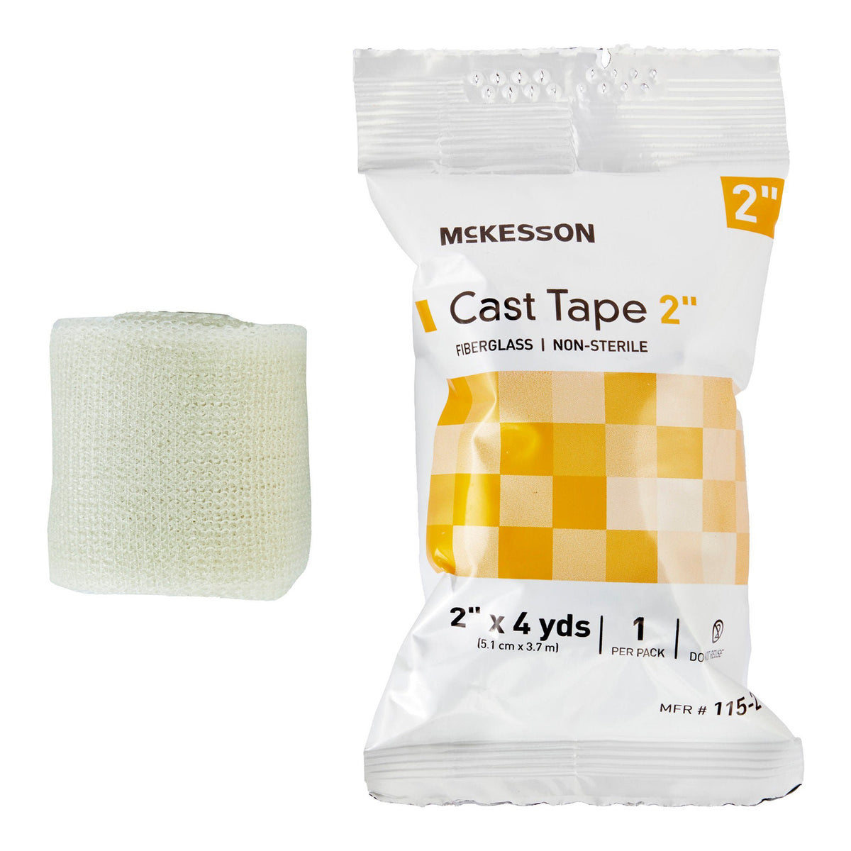 McKesson White Cast Tape, 2 Inch x 4 Yard (Box of 10 Rolls)