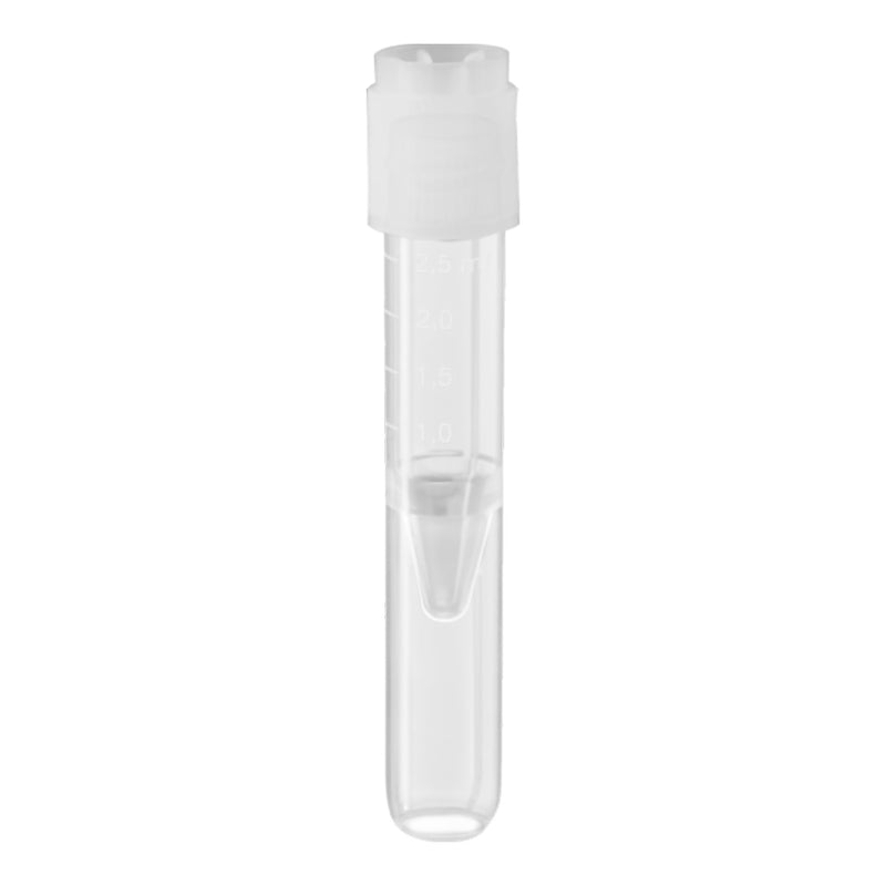 Sarstedt Test Tube Plain 2.5 mL Screw Cap Polypropylene Tube (1000/CS)