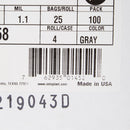 McKesson Brand McKesson Extra Heavy Duty Plus Trash Bag, Gray, 45-gallon Capacity (100/CS) 