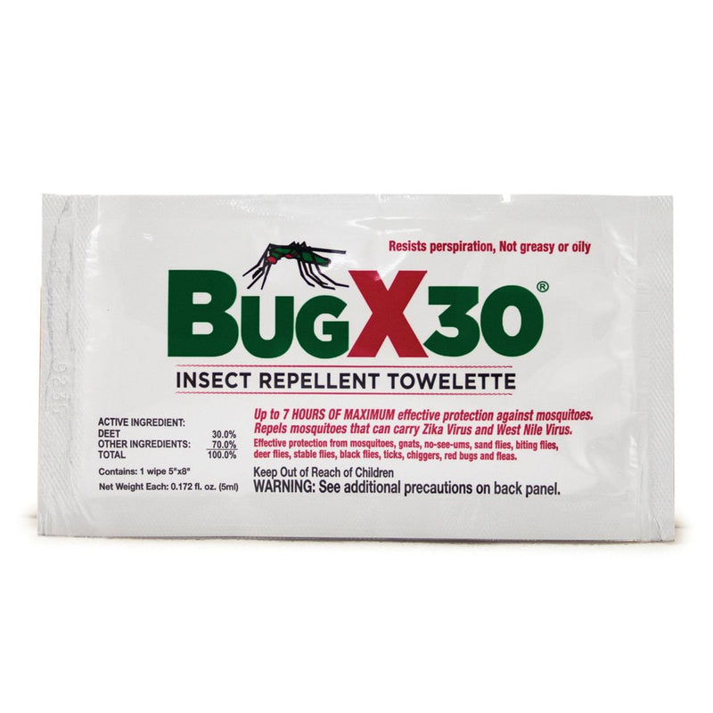 Coretex Products BugX 30 Insect Repellent Towelettes with DEET (50/CS) 