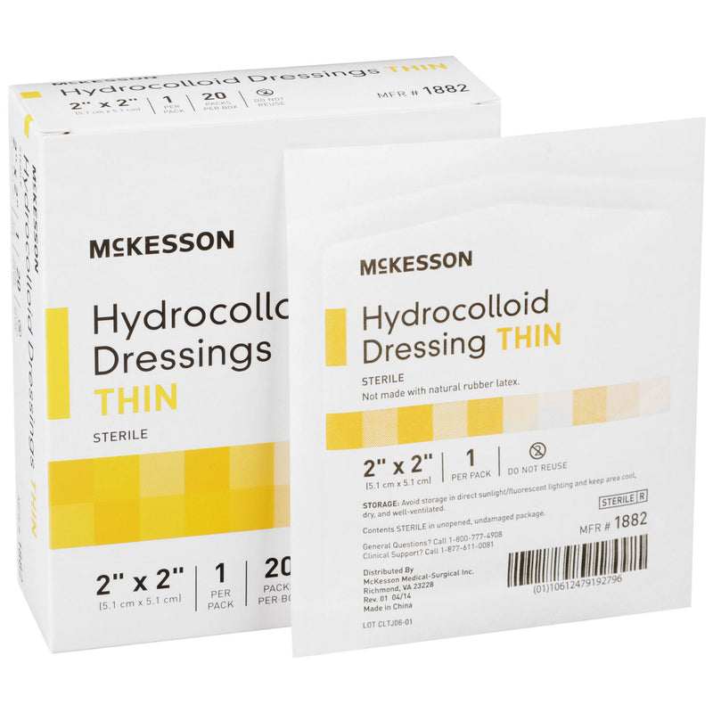 McKesson Hydrocolloid Dressing, 2 x 2 Inch (Case of 400)