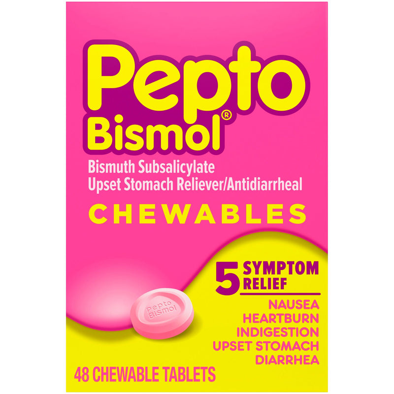 Pepto Bismol Bismuth Subsalicylate Anti-Diarrheal (Box of 48)