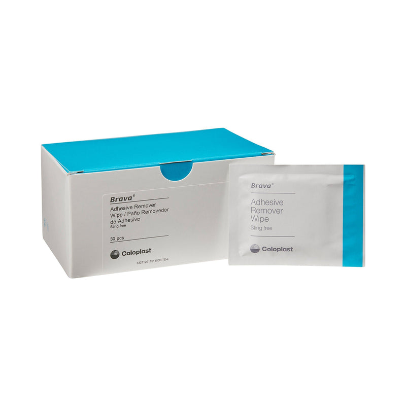 Brava Adhesive Remover Wipes, Alcohol-Free, No-Sting Formula, 6 x 4.5 Inch (Box of 30)