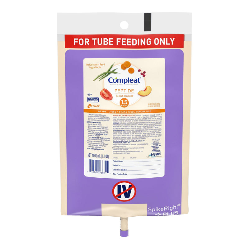Compleat Peptide Plant-Based 1.5 Tube Feeding Formula, 1000 mL (Case of 6)