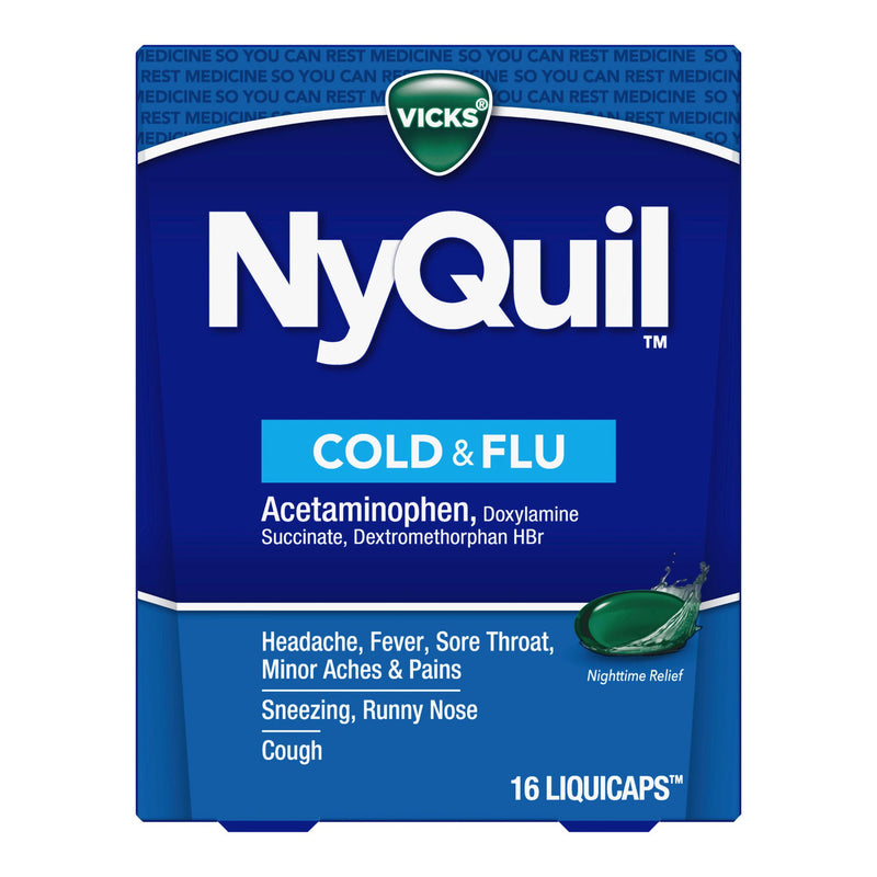 Vicks NyQuil Cold & Flu LiquiCaps (Carton of 16)
