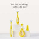 Toothbrush Training Set frida baby Grow With Me Yellow Ages 6 Months and Up (12/CS) 