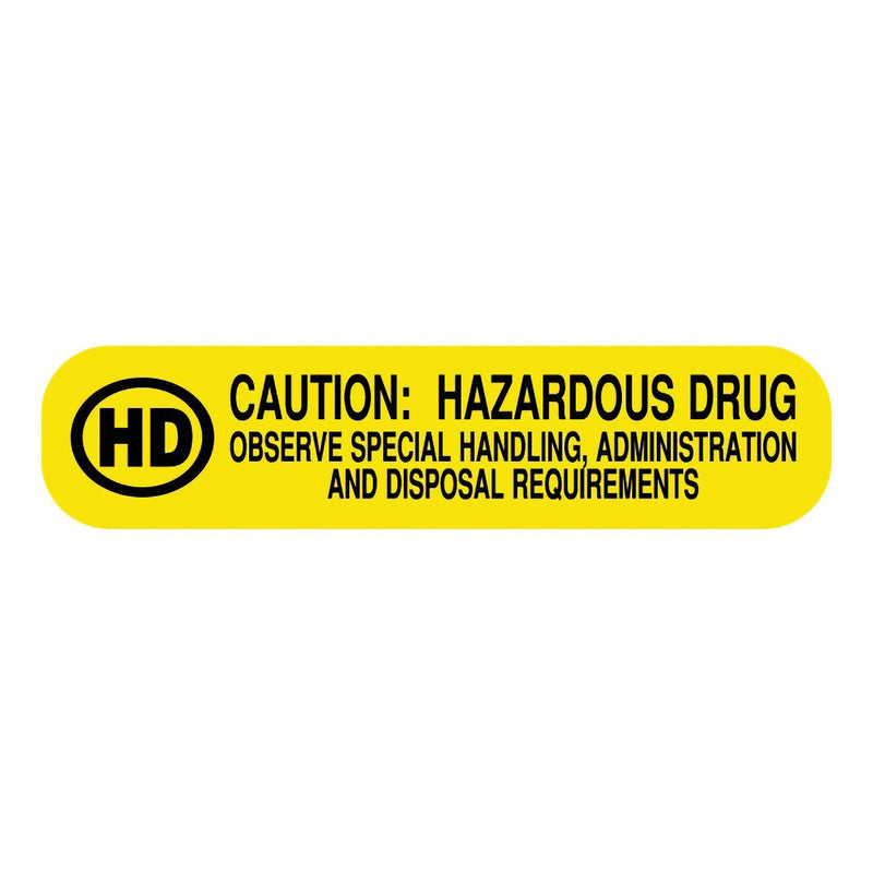 United Ad Label UAL Hazardous Drug, Medication Instruction Label, 1.625 x 0.375 Inch (1000/RL) 