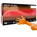 Microflex Medical Microflex Blaze Nitrile Exam Glove, Small, Orange (1000/CS) 
