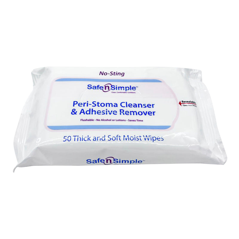 Safe n Simple Adhesive Remover Wipes (Case of 600)