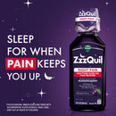 ZzzQuil Night Pain Nighttime Sleep-Aid Pain Reliever Liquid, Midnight Berry (Each)