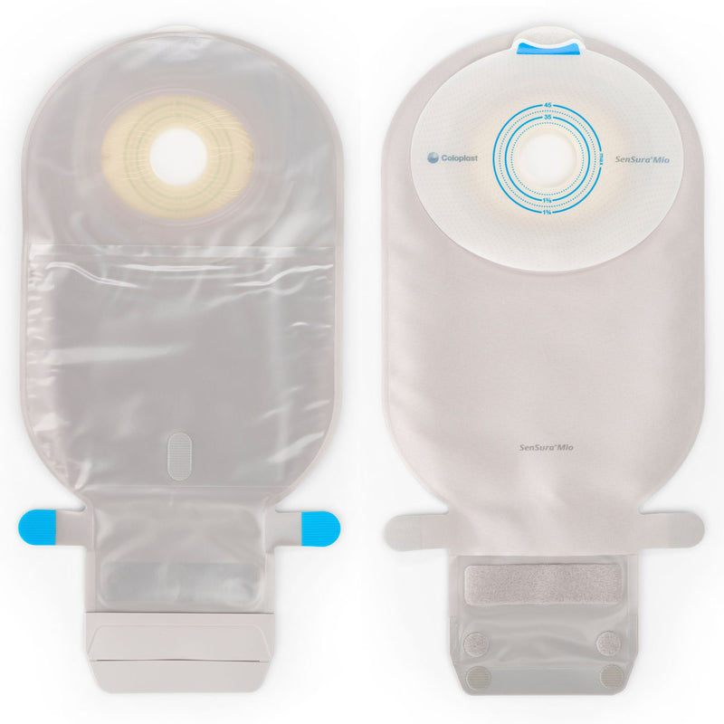 SenSura Mio Flat 1-Piece Transparent Ostomy Pouch, 38mm Stoma (Box of 10)