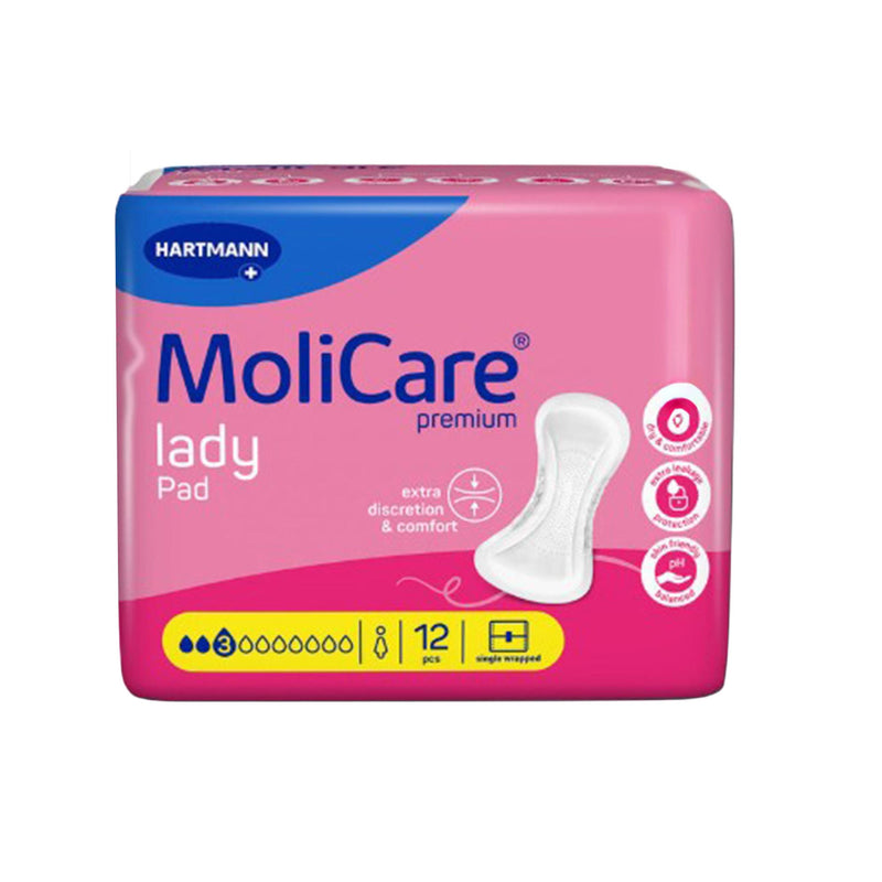 MoliCare Premium lady pad 2 Drops for Light Incontinence, 11 x 27 Centimeter (216/CS)