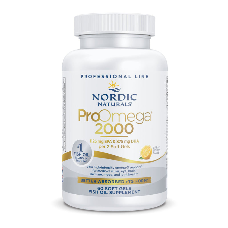 Nordic Naturals ProOmega 2000 EPA/DHA Dietary Supplement, Lemon Flavor (Case of 12 Bottles)