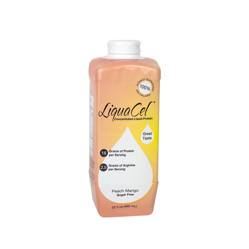 Global Health Products LiquaCel Peach Mango Concentrated Liquid Protein, 32-ounce bottle (6/CS) 
